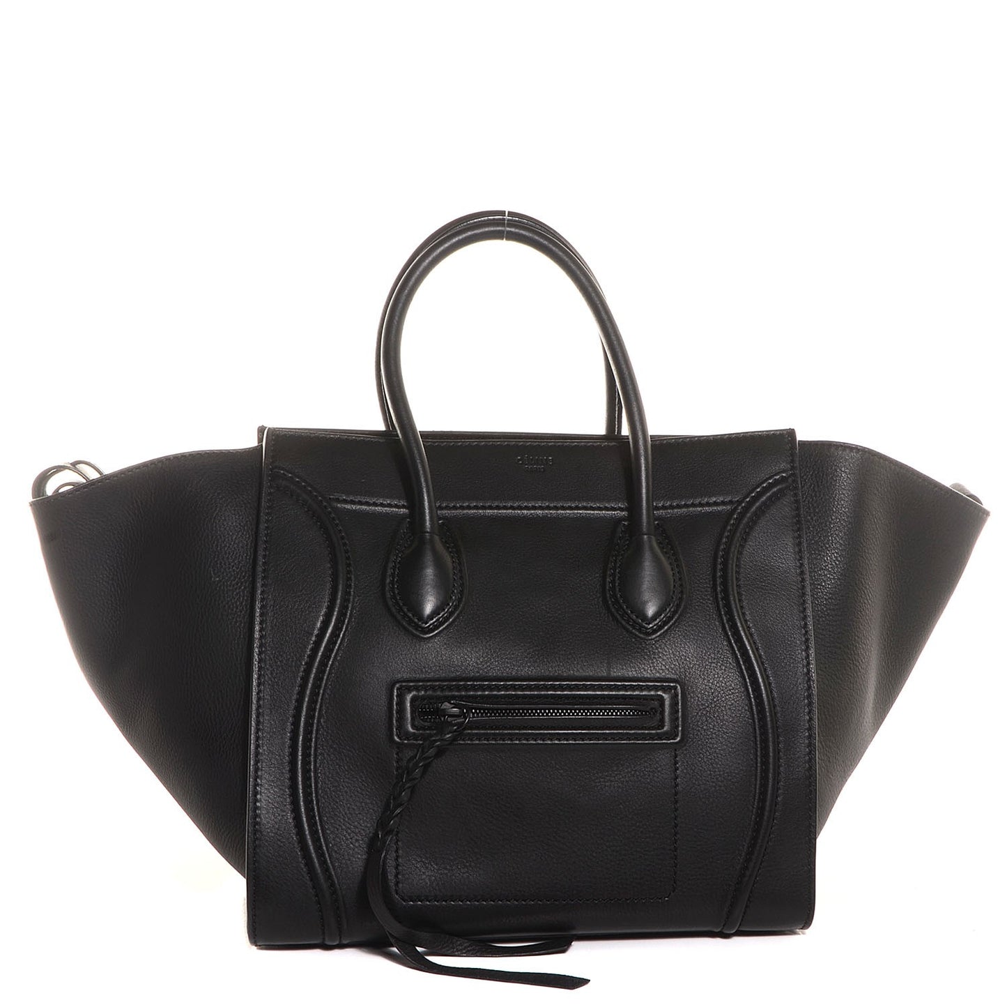 Supple Calfskin Medium Phantom Luggage Black