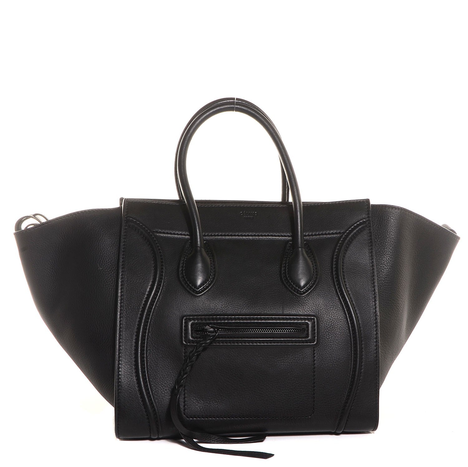 Celine Supple Calfskin Medium Phantom Luggage Black 1 of 8