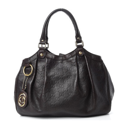 Gucci Guccissima Medium Sukey Tote Chocolate 1 of 14