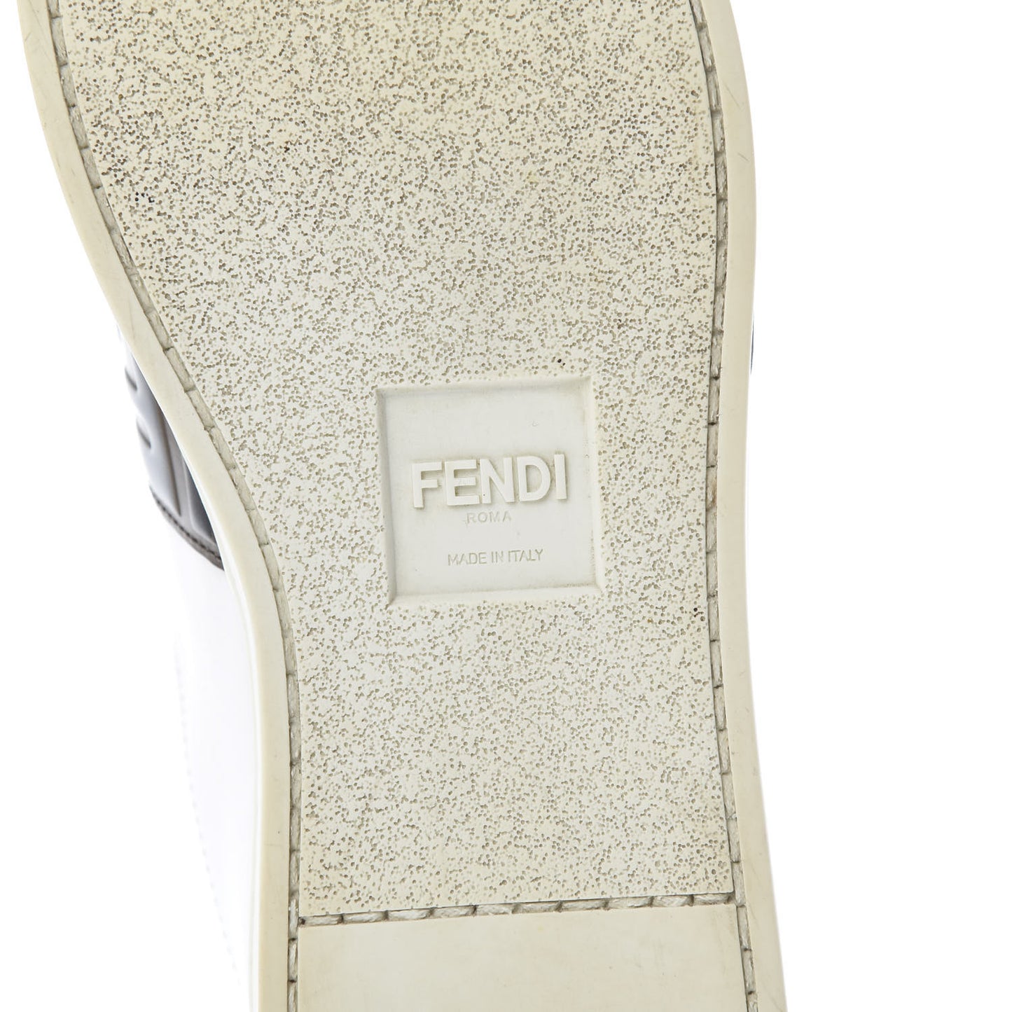 Vitello FF Embossed Womens Slip On Sneakers 37 Ultra White Maya Black