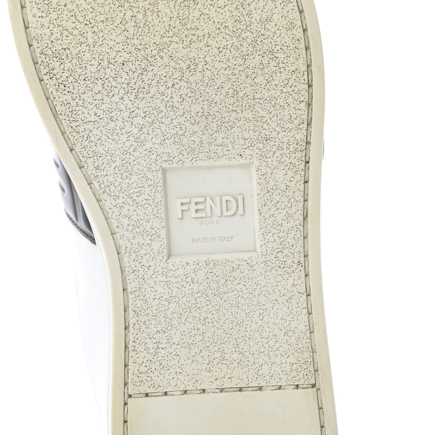 Fendi Vitello FF Embossed Womens Slip On Sneakers 37 Ultra White Maya Black 6 of 12