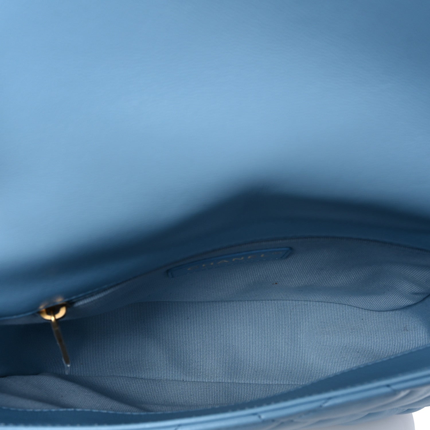 Chanel Lambskin Quilted Small Lacquered Chain Flap Light Blue 4 of 7