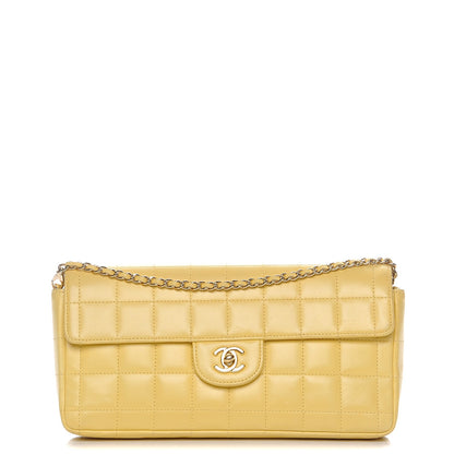 Chanel Lambskin East West Chocolate Bar Flap Yellow 1 of 11