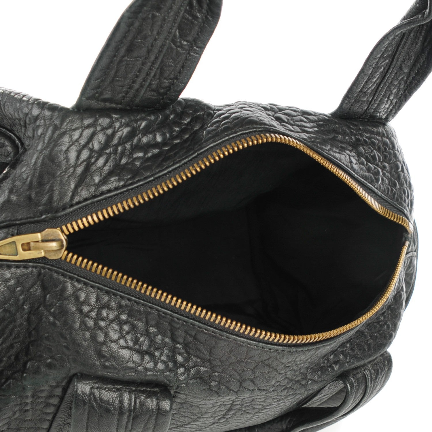 Alexander Wang Pebbled Lambskin Rocco Black Antique Brass Hardware 5 of 6