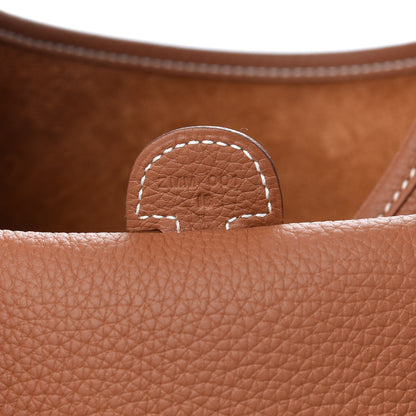 Hermes Taurillon Clemence Evelyne III PM Gold 7 of 10