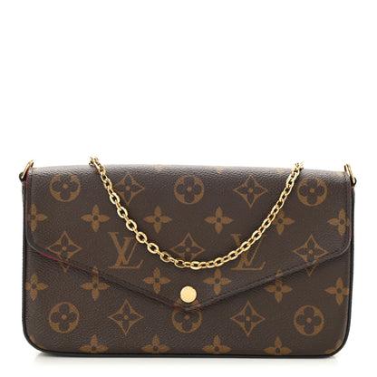 Louis Vuitton Monogram Pochette Felicie Chain Wallet Fuchsia 3 of 9