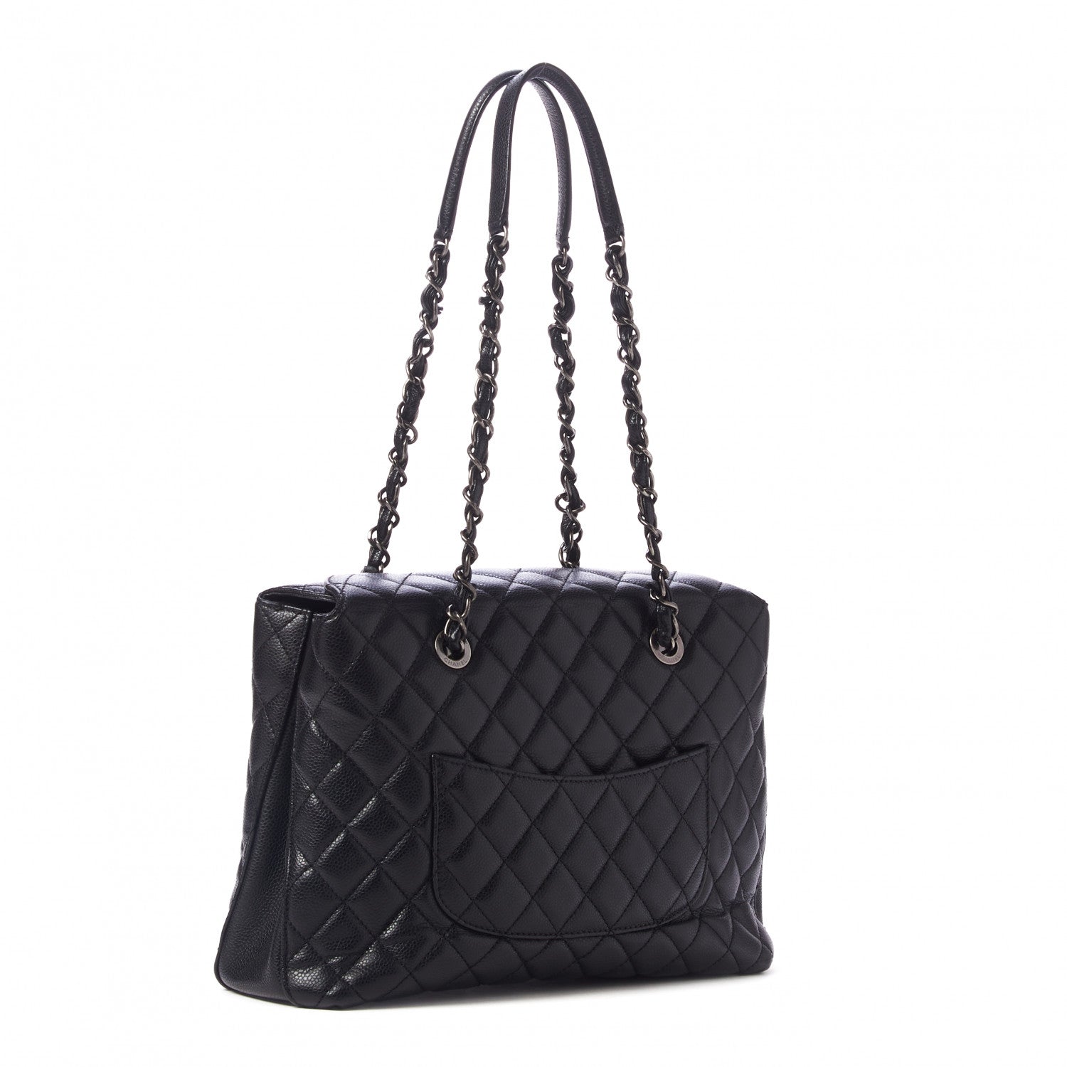 Chanel Caviar Quilted Small City Shopping Tote Black 3 of 9