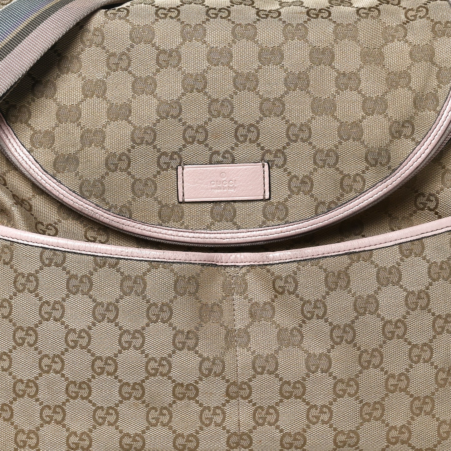 Monogram Web Diaper Bag Pink
