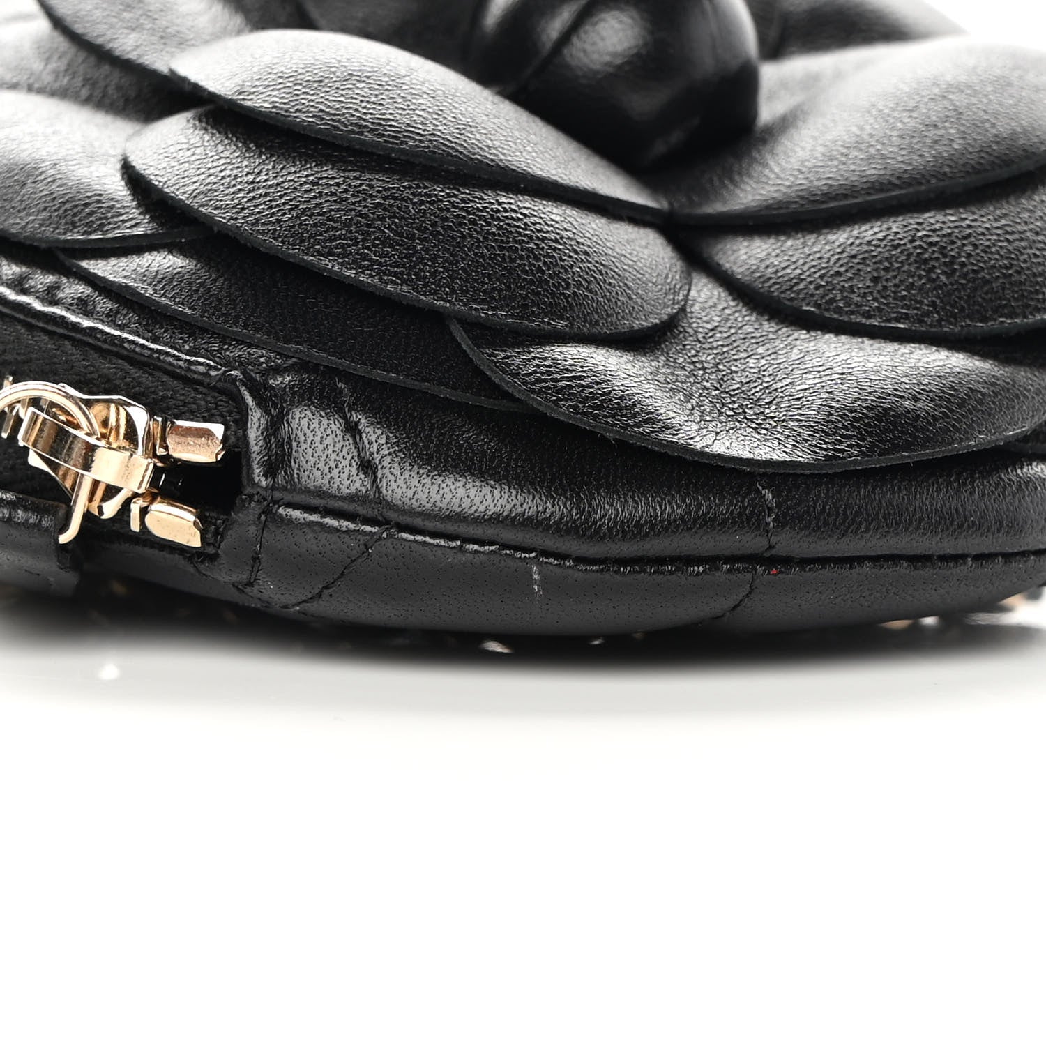 Chanel Lambskin Mini Camellia Bouquet Clutch With Chain Black 9 of 12