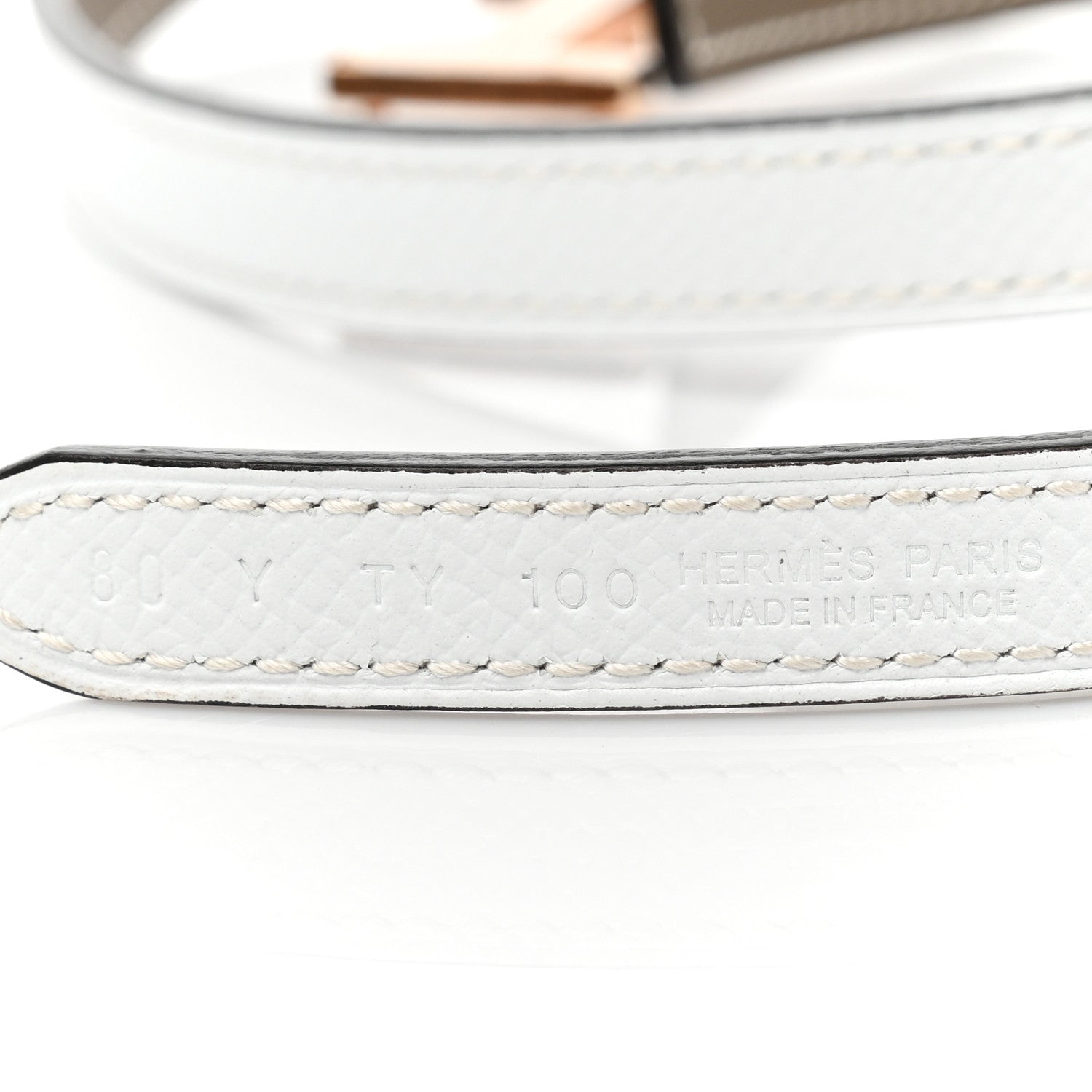 Hermes Epsom Swift 13mm Focus Belt 80 Etoupe Nata 3 of 4