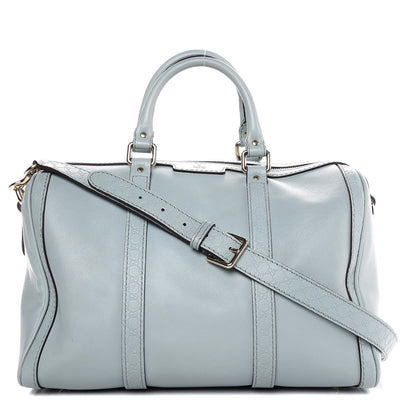 Gucci Calfskin Microguccissima Trim Medium Boston Light Blue 1 of 12