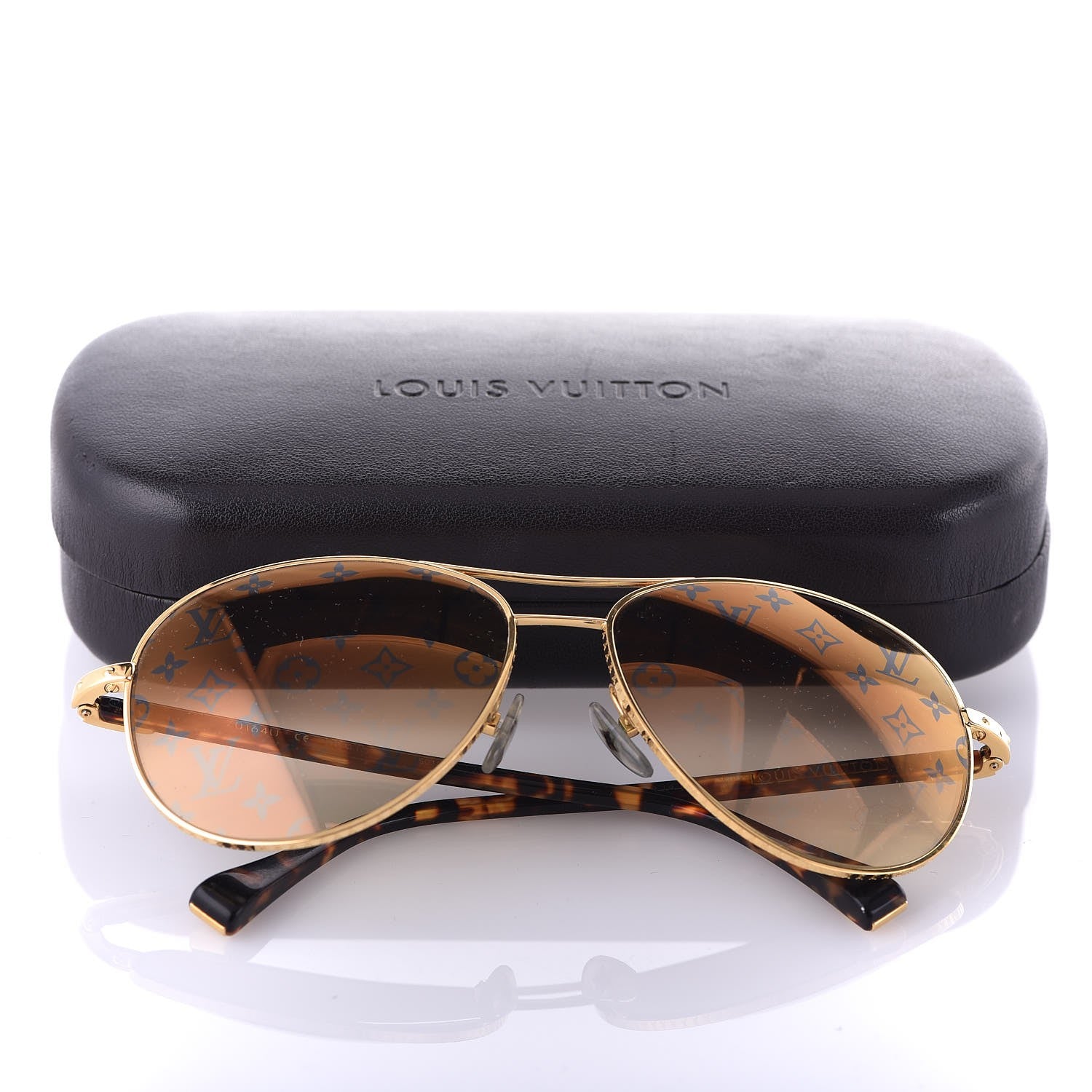 Louis Vuitton Conspiration Pilote Sunglasses Z0164U Gold 8 of 8