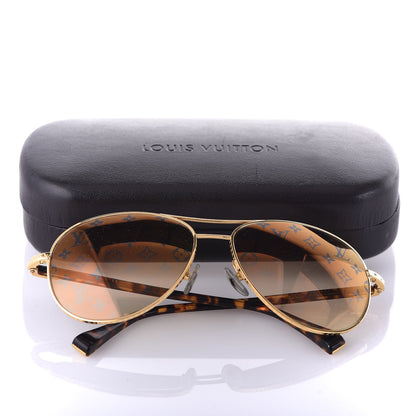 Louis Vuitton Conspiration Pilote Sunglasses Z0164U Gold 8 of 8