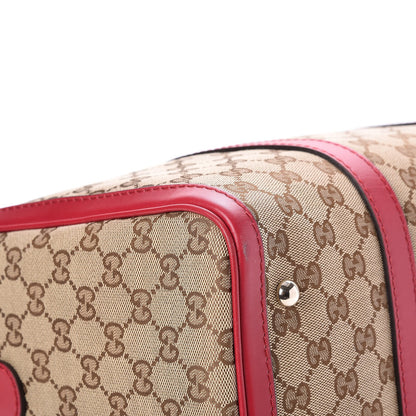 Gucci Monogram Medium Joy Boston Beige Red 6 of 10
