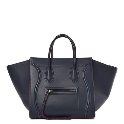 Celine Baby Grained Calfskin Medium Phantom Luggage Steel Blue 1 of 11