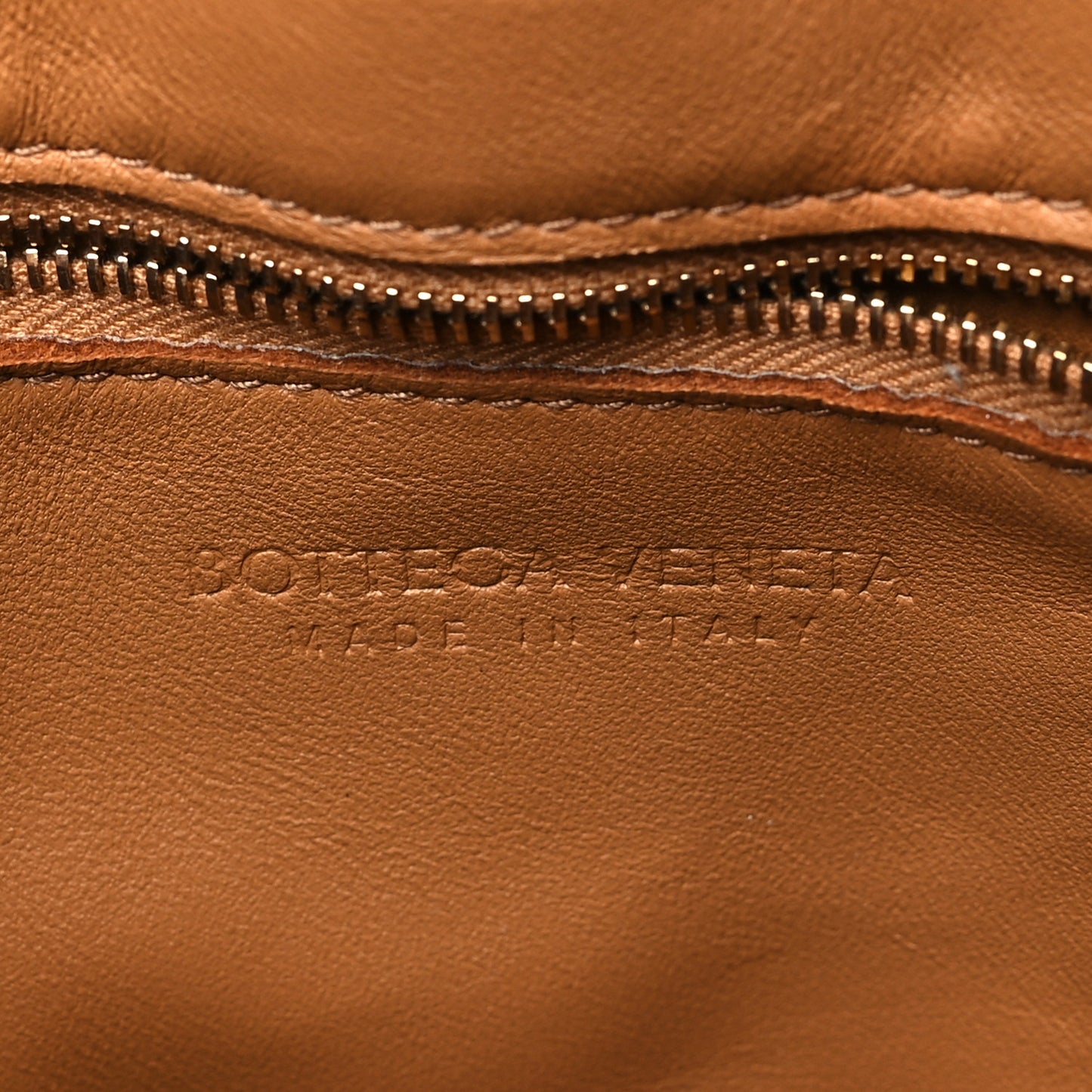 Nappa Maxi Intreccio Padded Cassette Crossbody Bag Caramel
