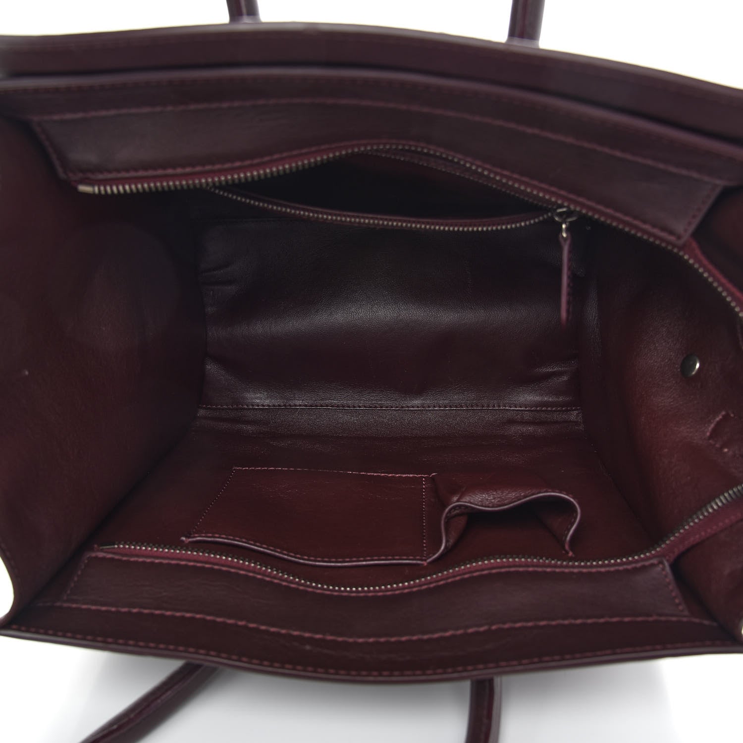 Celine Smooth Calfskin Mini Luggage Burgundy 5 of 11