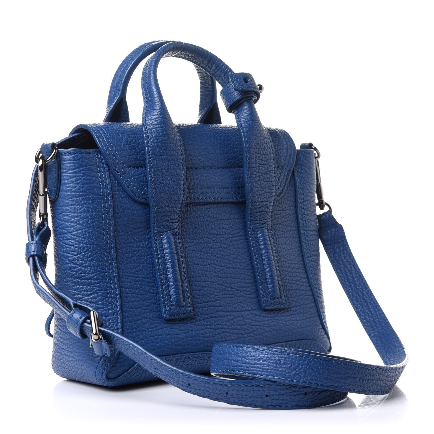 3.1 Phillip Lim Textured Calfskin Mini Pashli Satchel Cerulean 3 of 10