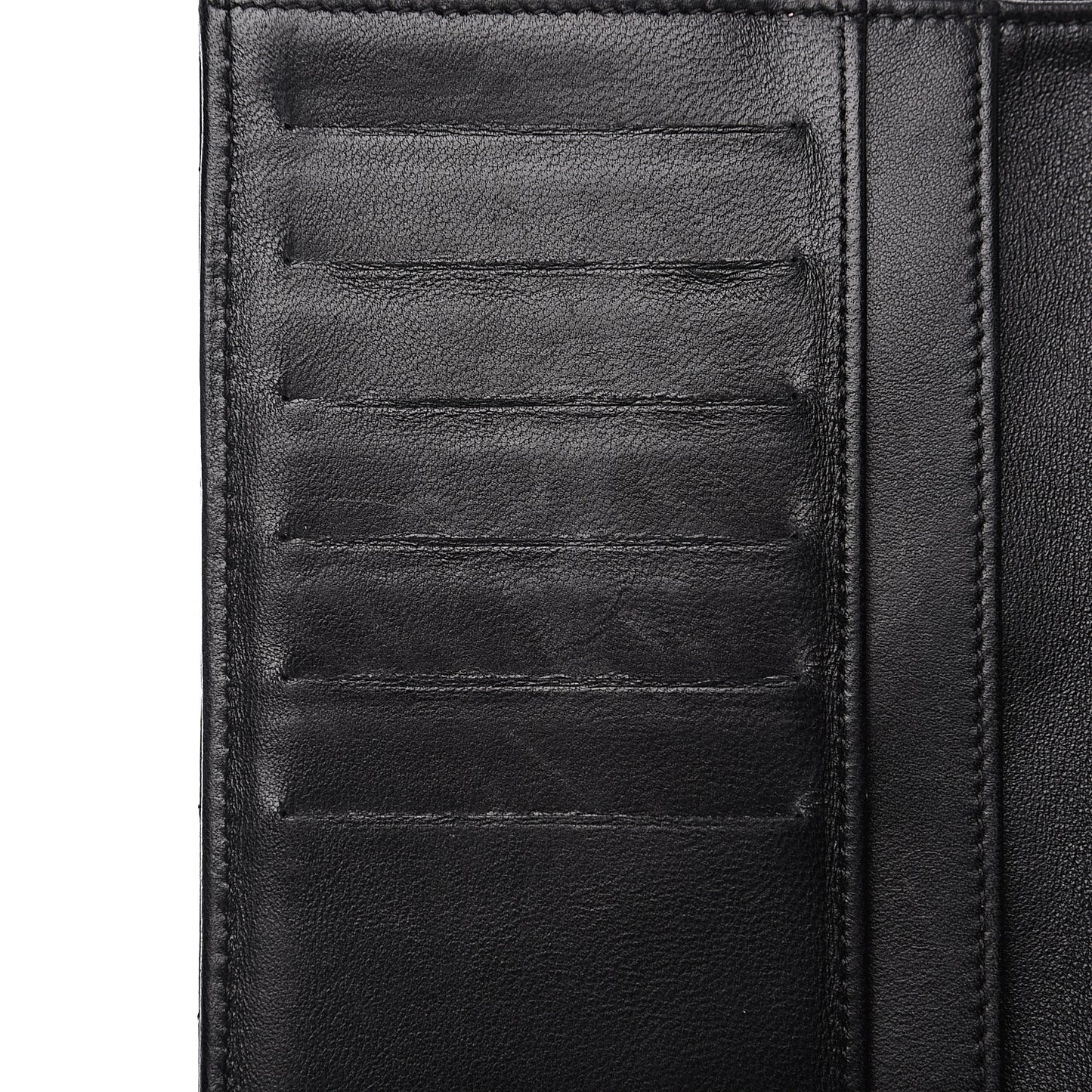 Lambskin Quilted Large Flap Wallet Black