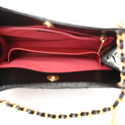 Chanel Shiny Crumpled Calfskin Quilted Wavy CC Hobo Black 5 of 10