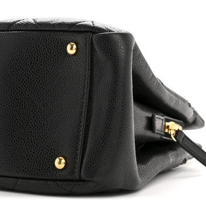Chanel Caviar Quilted CC Timeless Soft Tote Black 10 of 13