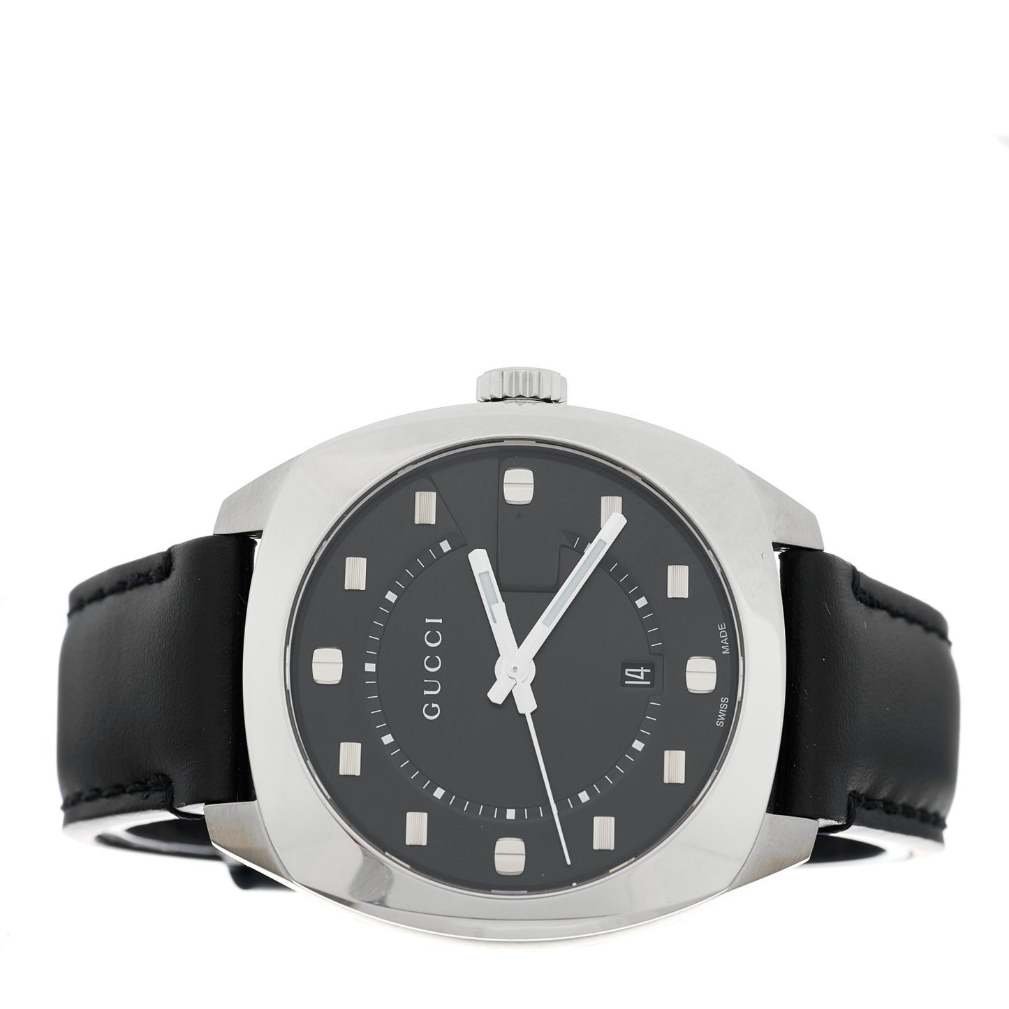 Stainless Steel Calfskin 40mm GG2570 Quartz Watch Black