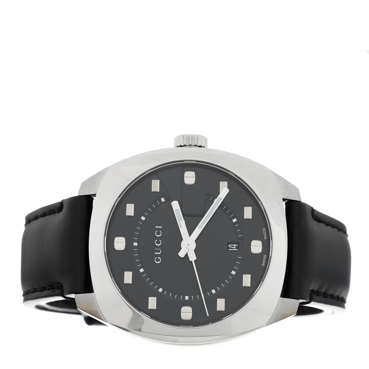 Gucci Stainless Steel Calfskin 40mm GG2570 Quartz Watch Black 2 of 5