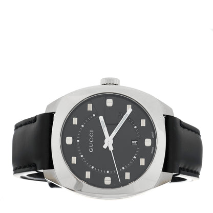 Gucci Stainless Steel Calfskin 40mm GG2570 Quartz Watch Black 2 of 5