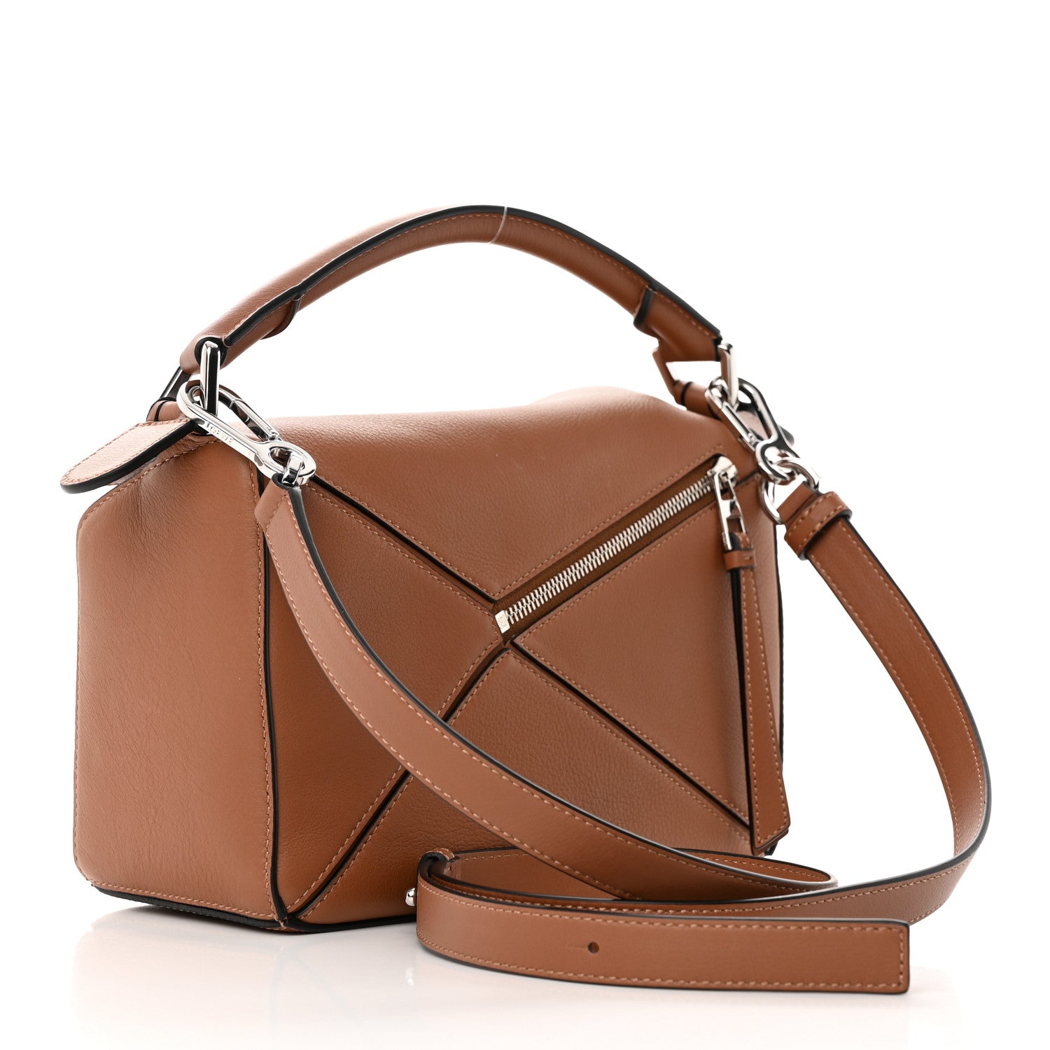 Loewe Calfskin Small Puzzle Bag Tan 3 of 9