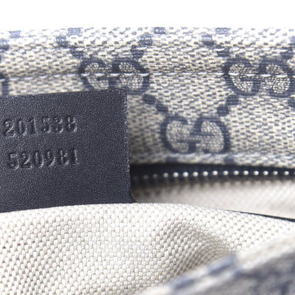 Gucci GG Supreme Monogram Small Flat Messenger Bag Navy 7 of 10