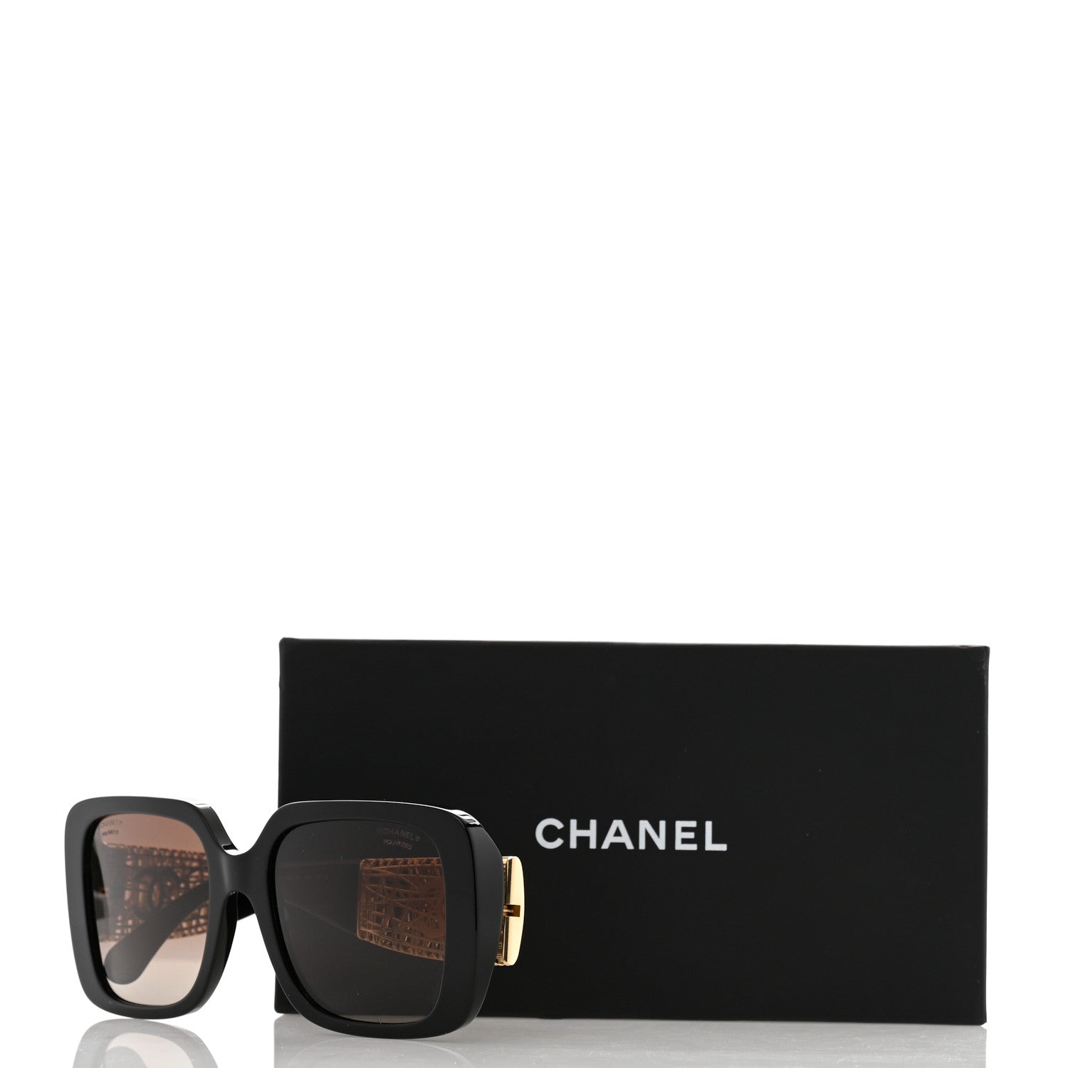 Chanel Acetate Metal Polarized Sunglasses 5532 Black 9 of 9