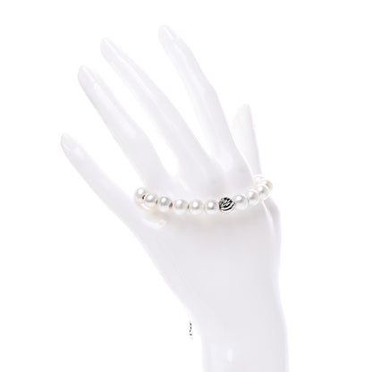 David Yurman Sterling Silver Pearl 8mm Spiritual Bead Bracelet 2 of 4