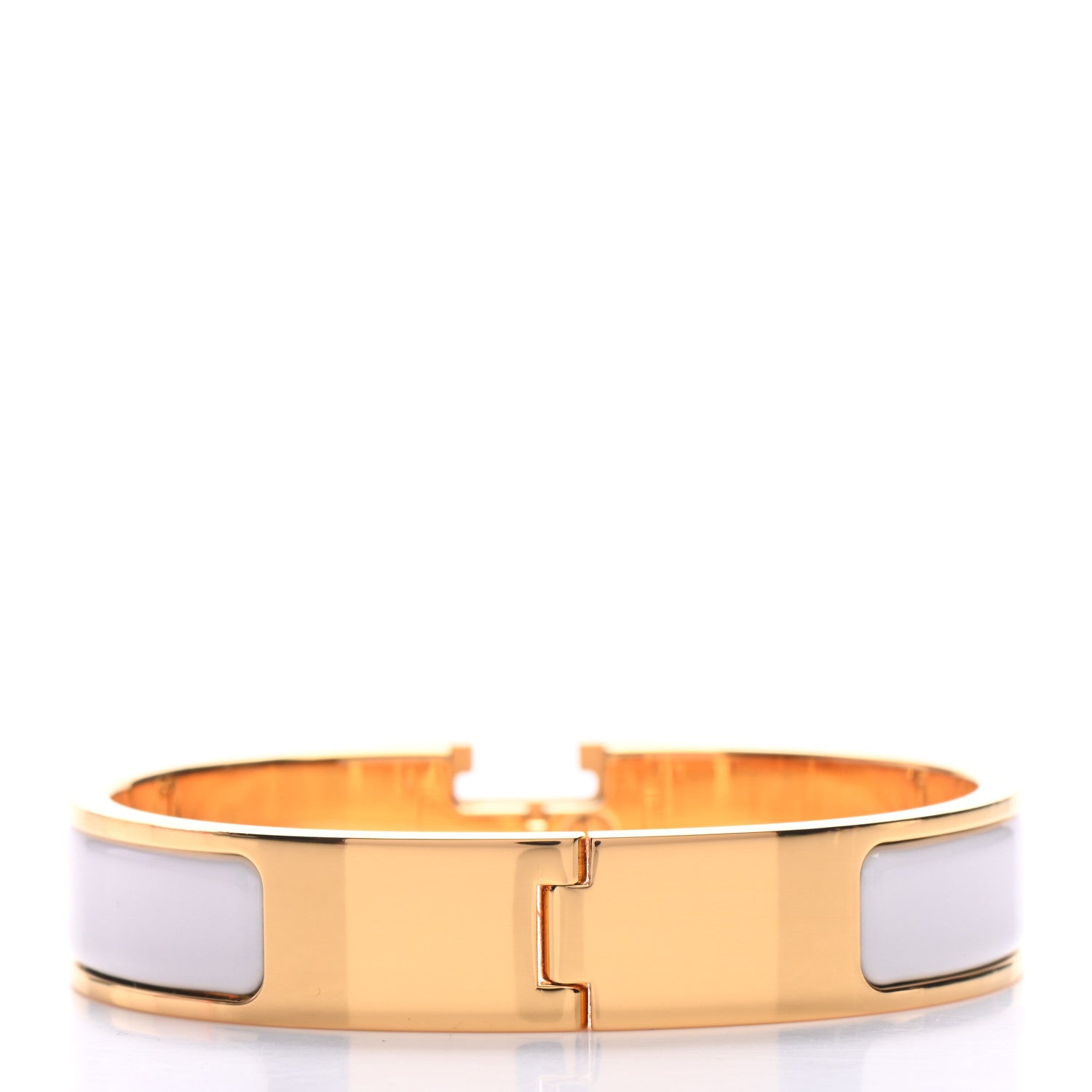 Hermes Enamel Narrow Clic Clac H Bracelet PM White 3 of 6