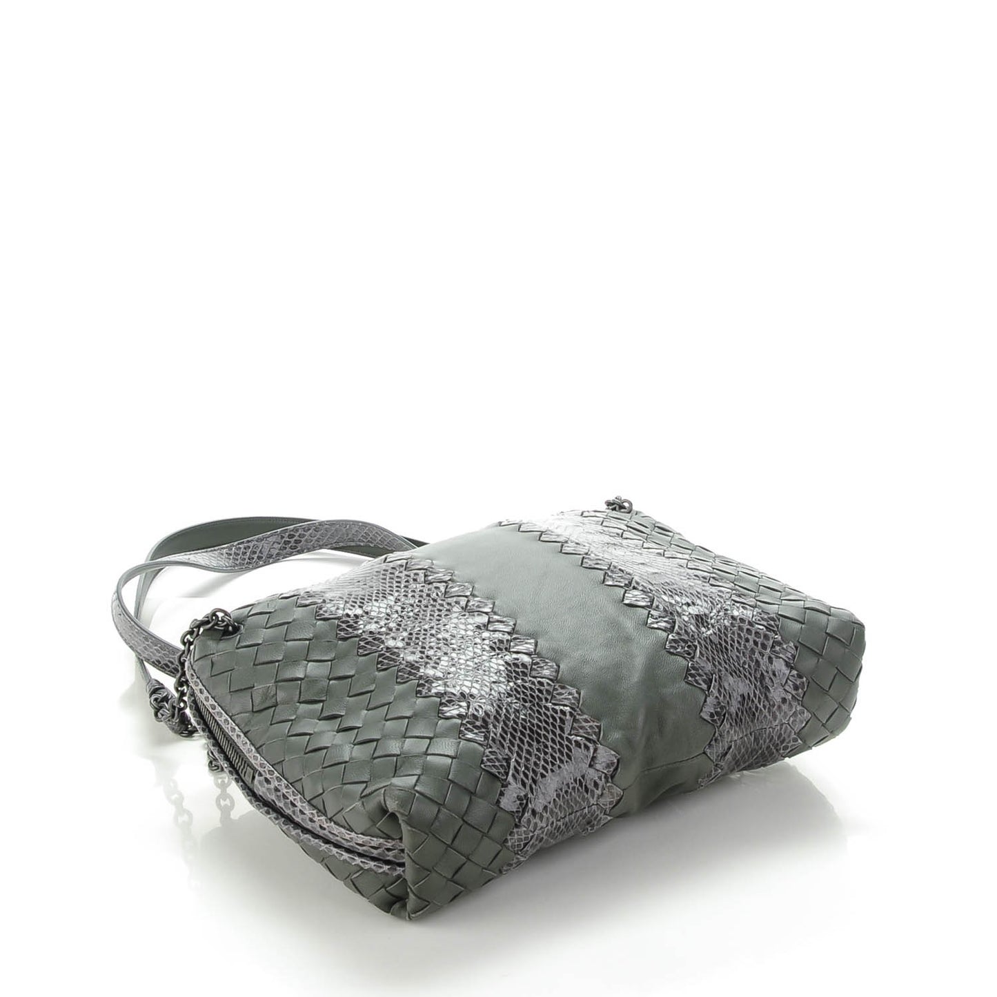 Nappa Intrecciato Ayers Crossbody Messenger New Light Grey