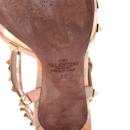Valentino Garavani Nappa Native Couture 1975 Rockstud Ankle Strap 65mm Pumps 38 Mandarin Sorbet 6 of 11