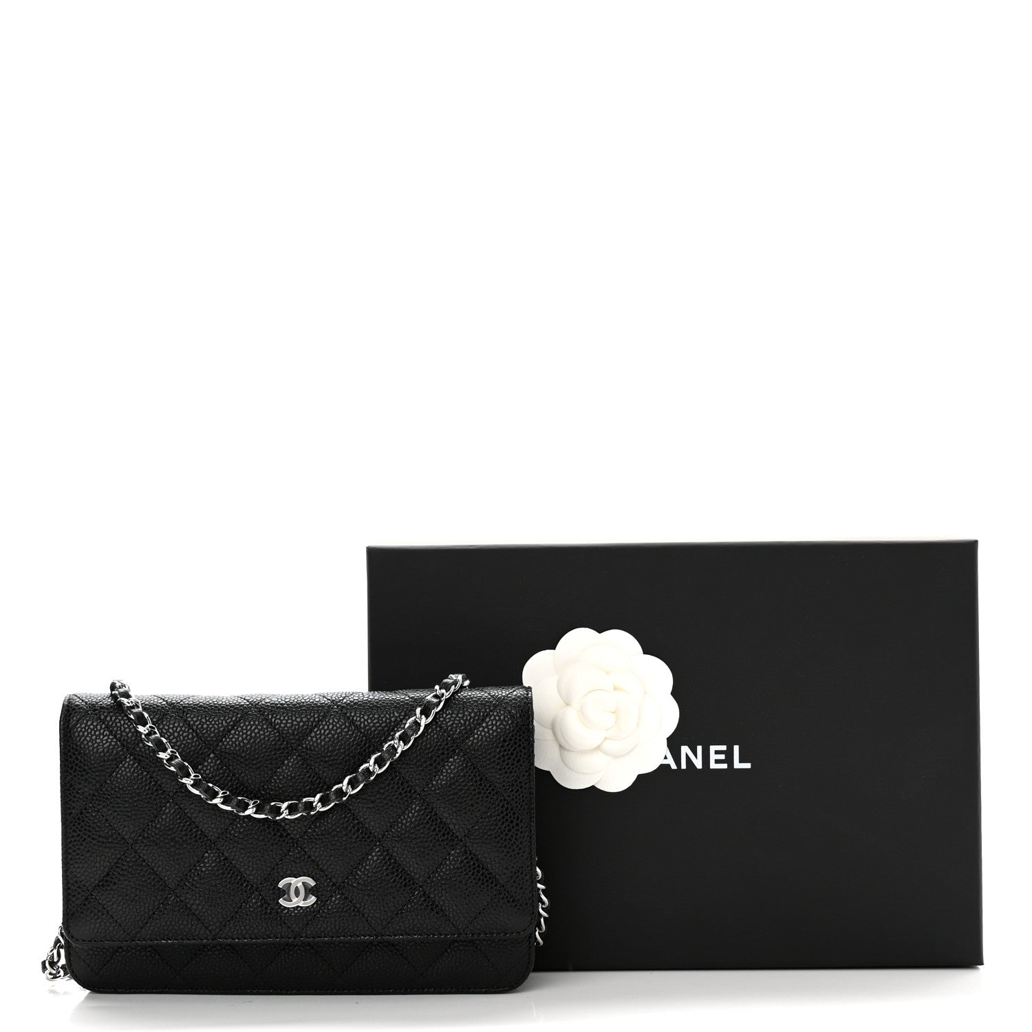 Chanel Caviar Quilted Wallet On Chain WOC Black 11 of 11