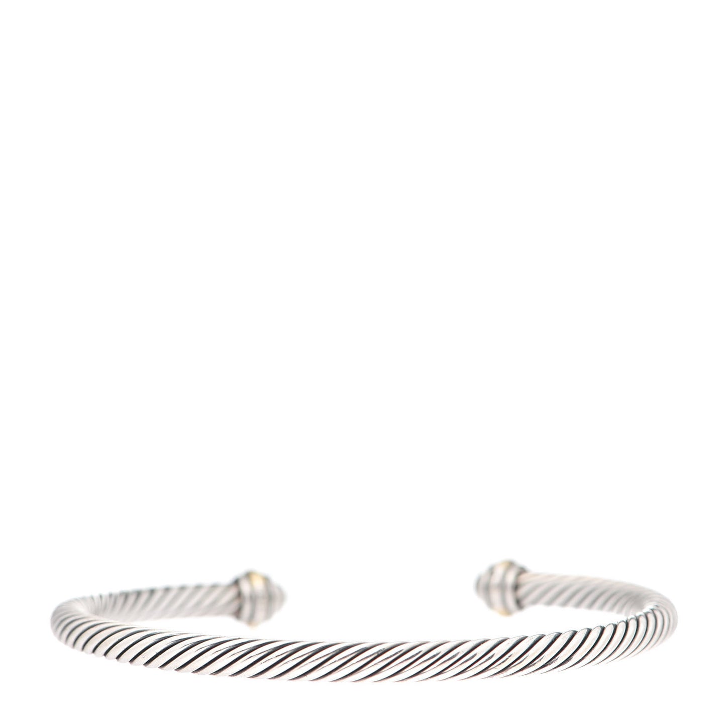 Sterling Silver 18K Yellow Gold 4mm Cable Classics Bracelet