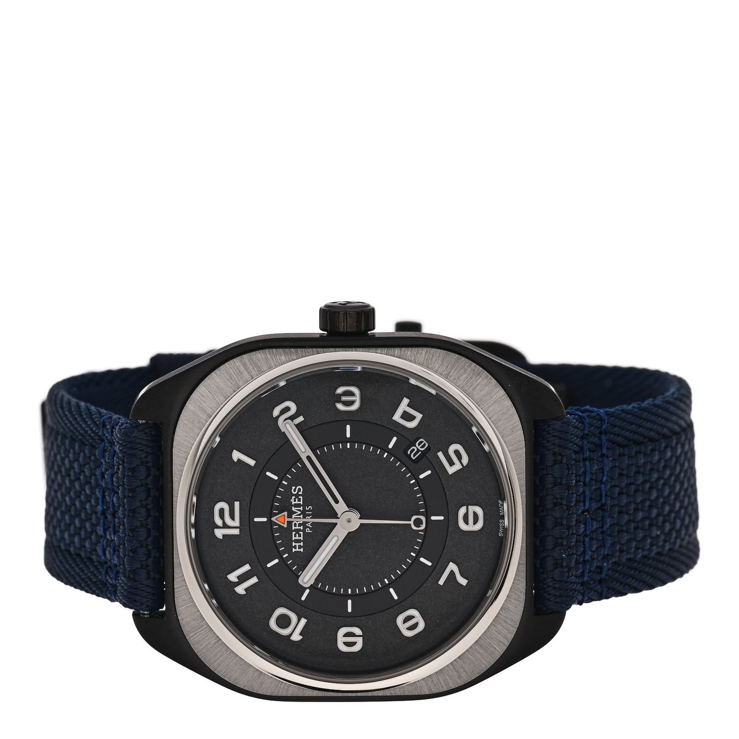 DLC Coated Titanium Nylon 39mm H08 Automatic Watch Bleu Abysse