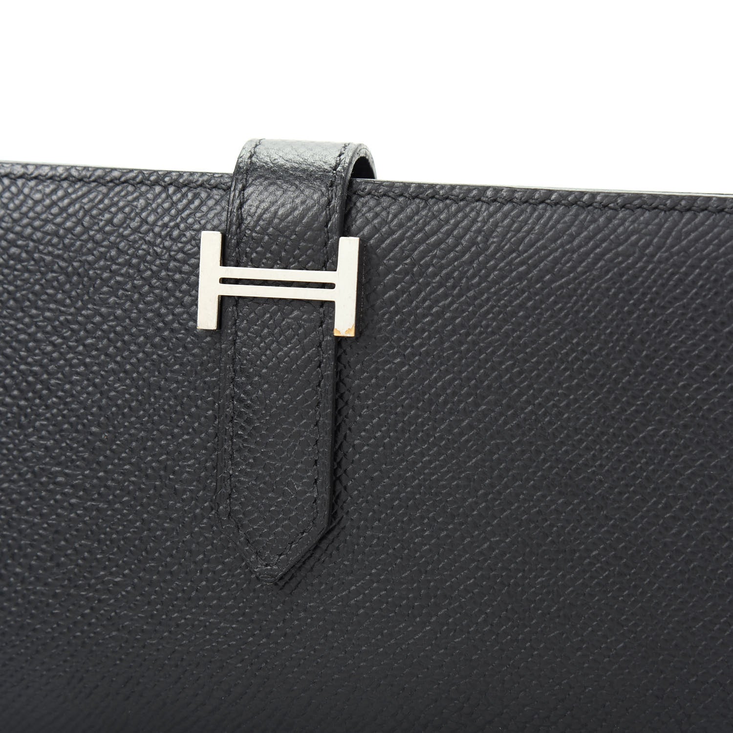Hermes Epsom Bearn Gusset Wallet Black 6 of 7