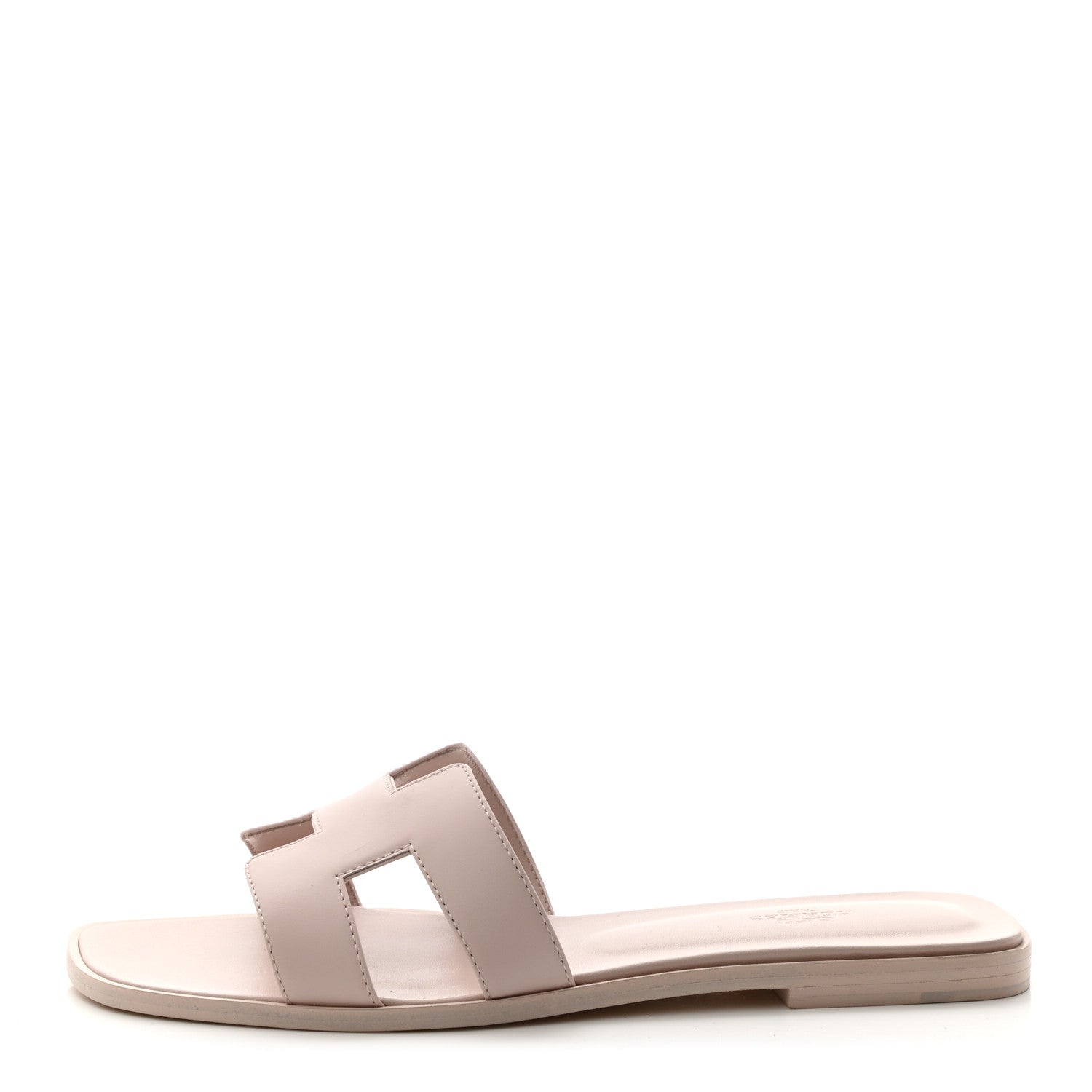 Hermes Box Calfskin Oran Sandals 41 Rose Pale 1 of 9