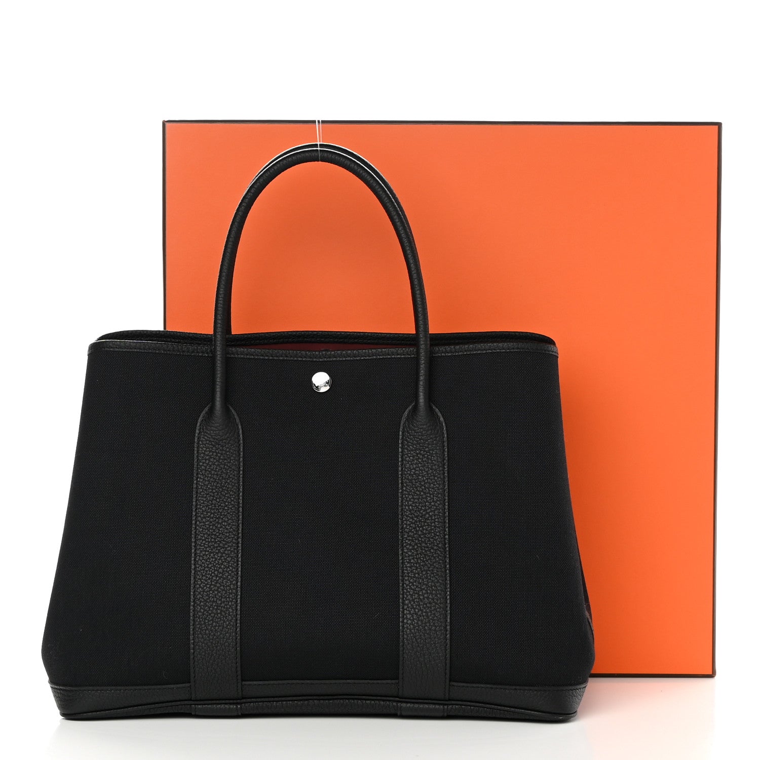 Hermes Toile Militaire Negonda Verso Garden Party Tote 36 MM Black Rouge H 13 of 13