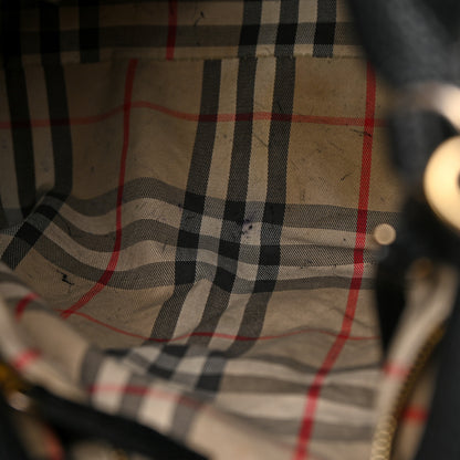 Burberry London Grainy Calfskin Medium Cale Hobo Black 11 of 16