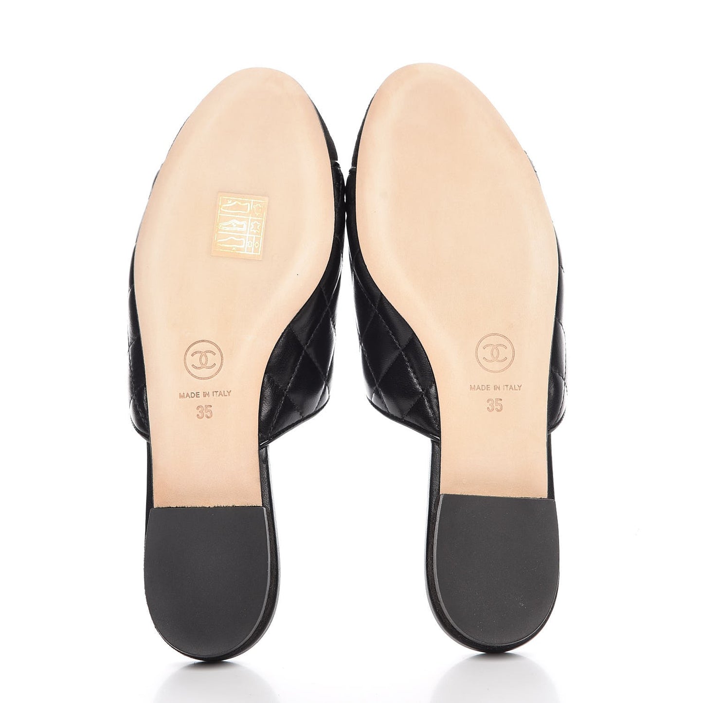 Lambskin Suede Quilted Mules 35 Black