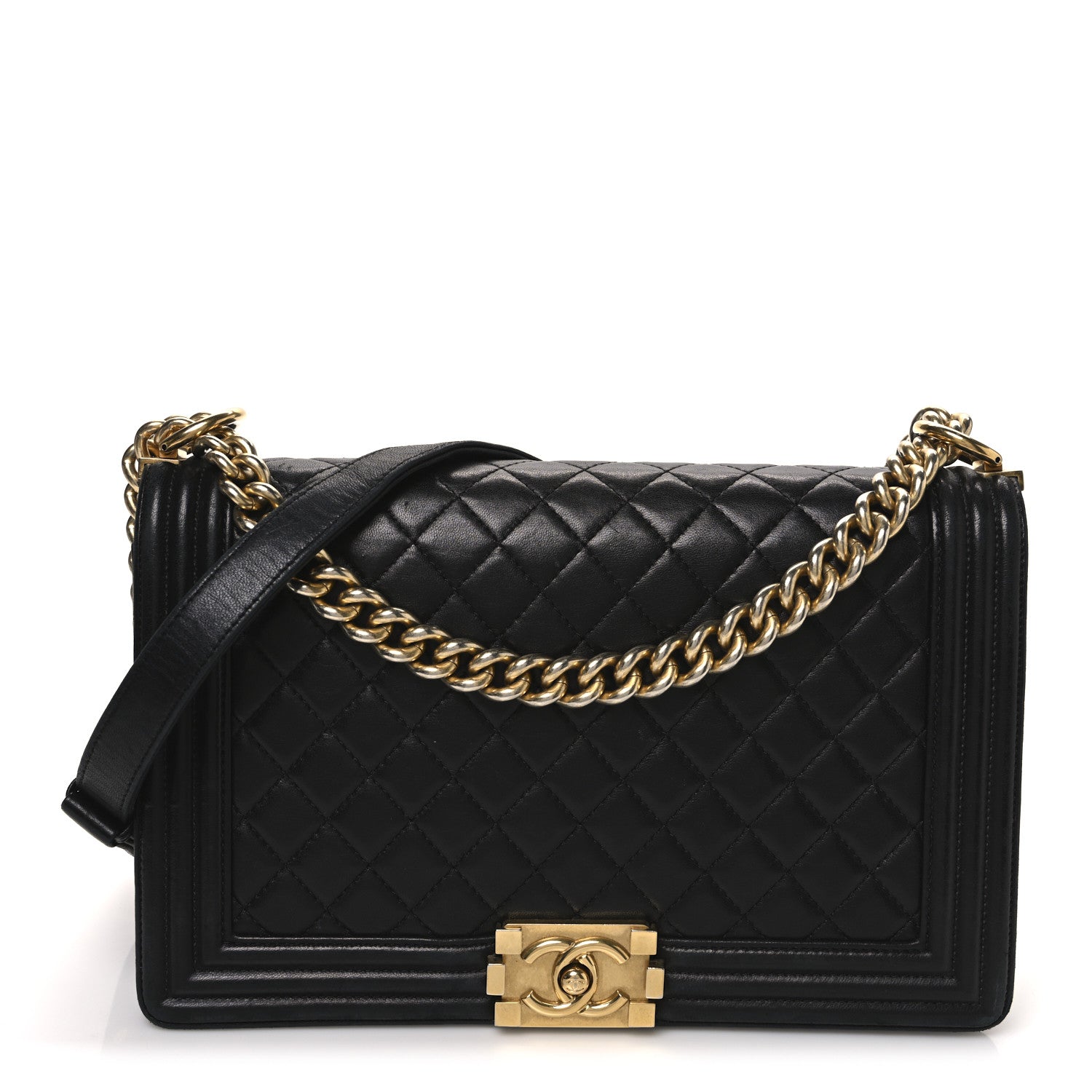 Chanel Lambskin Quilted New Medium Boy Flap Black 1 of 13