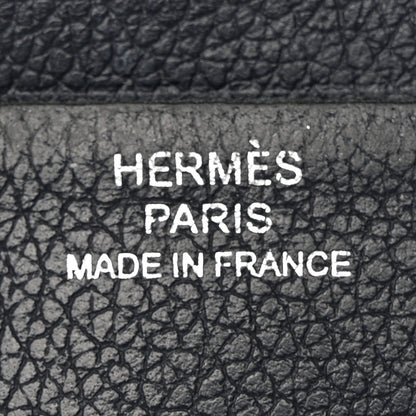 Hermes Evercolor Citizen Twill Card Case Bleu Nuit Vert Moyen Bleu Saphir 6 of 13