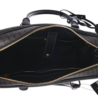 Saint Laurent Toile Classic Monogram Rodeo Briefcase Black 4 of 4