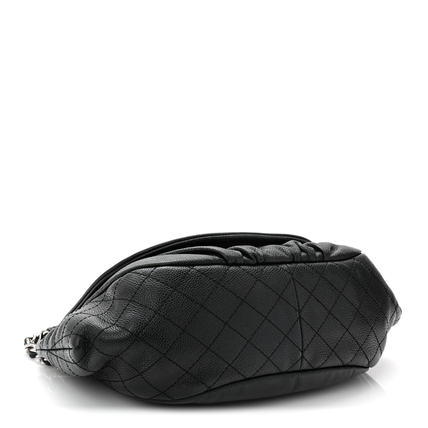 Caviar Half Moon Large Flap Black