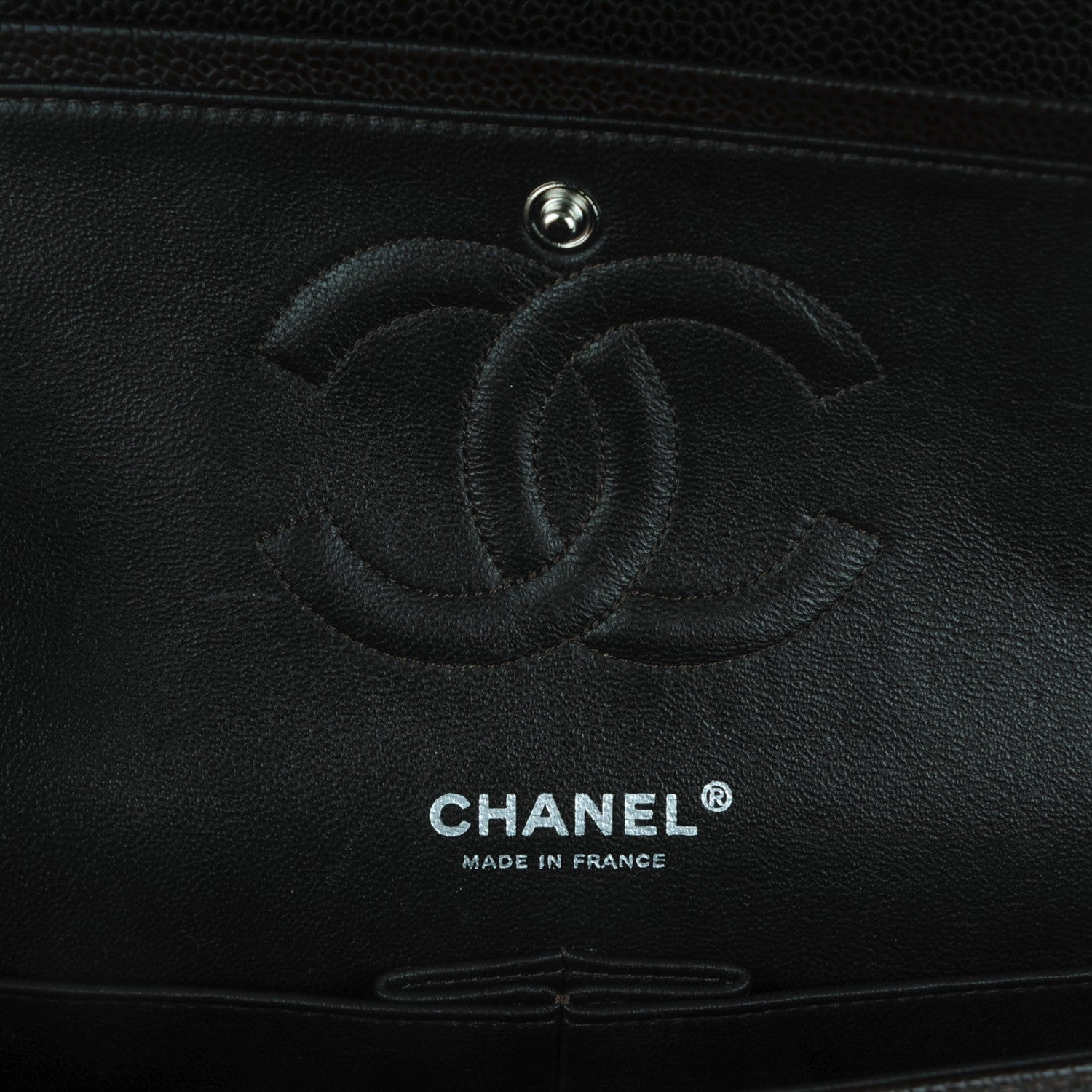 Chanel Caviar Quilted Medium Double Flap Brown 7 of 8