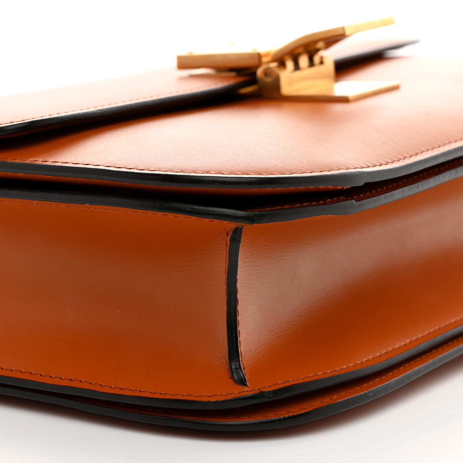 Celine Box Calfskin Medium Classic Box Flap Bag Tawny 9 of 10