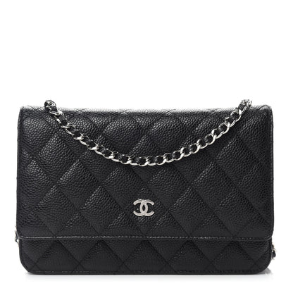 Chanel Caviar Quilted Wallet On Chain WOC Black 1 of 12
